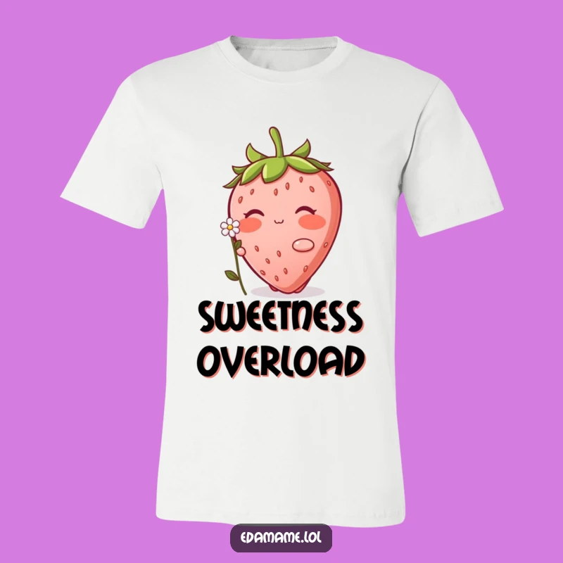 Funny Blushing Strawberry T-Shirt: Cute and Sweet Apparel for Berry Lovers