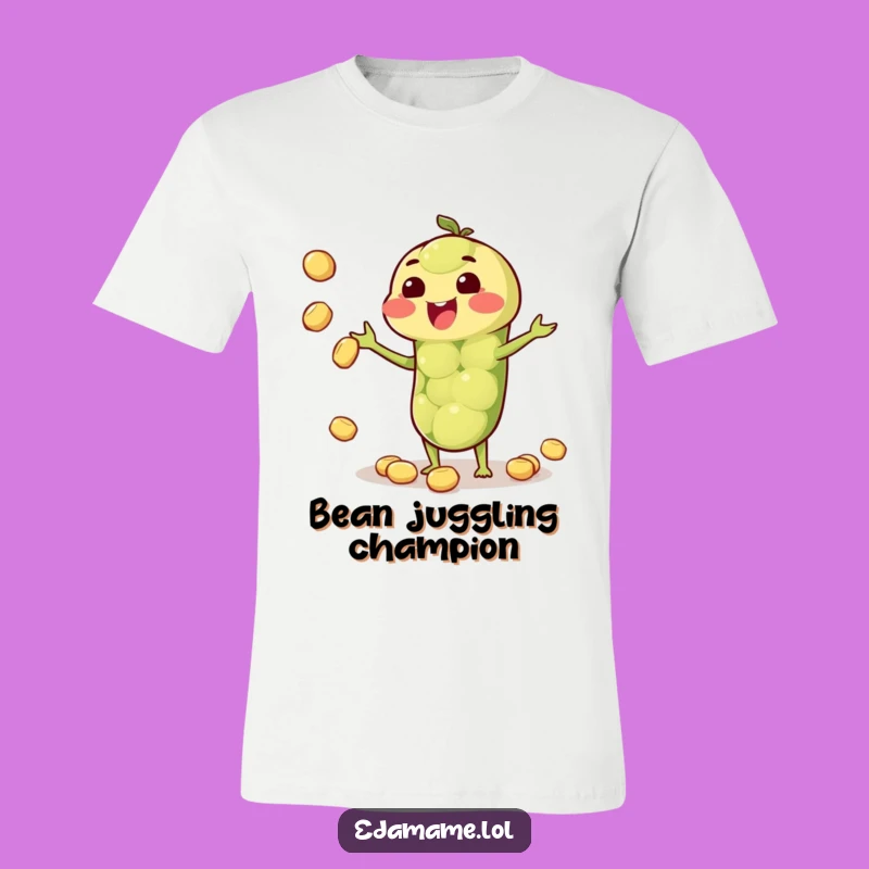 Funny Edamame Juggler T-Shirt - Whimsical Bean Pod Tee Gift