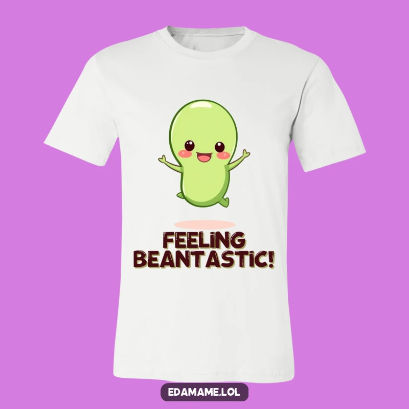 Funny Happy Edamame T-Shirt: Leap into Fun with Bean Power