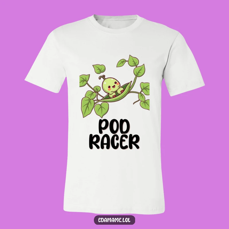 Funny Pea Pod Vine Slide T-Shirt - Hilarious Rolling Green Tee for Joyful Veggie Fans