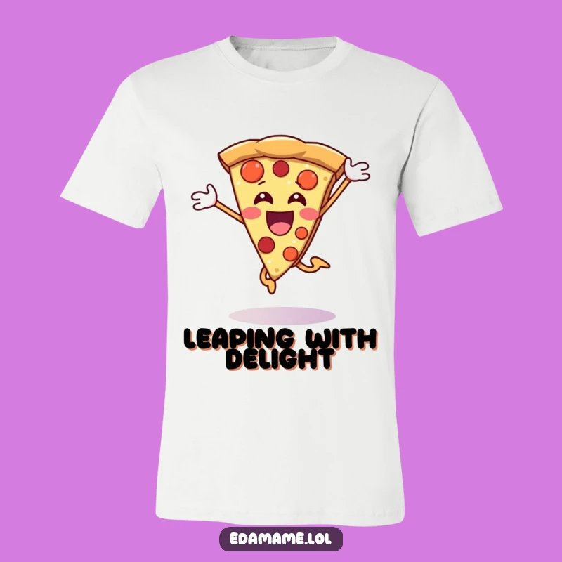 Funny Pizza Slice Joy T-Shirt: Wear Your Happiness with This Hilarious Tee