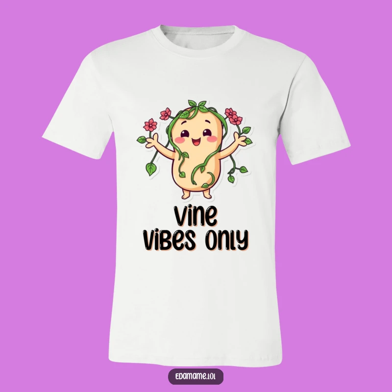 Funny Vine Arms Bean T-Shirt: Wear This Cheerful Waving Character!