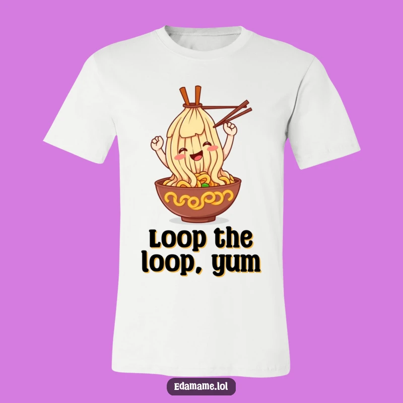 Funny Ramen Loop T-Shirt: Wear Your Love for Noodles with Playful Style