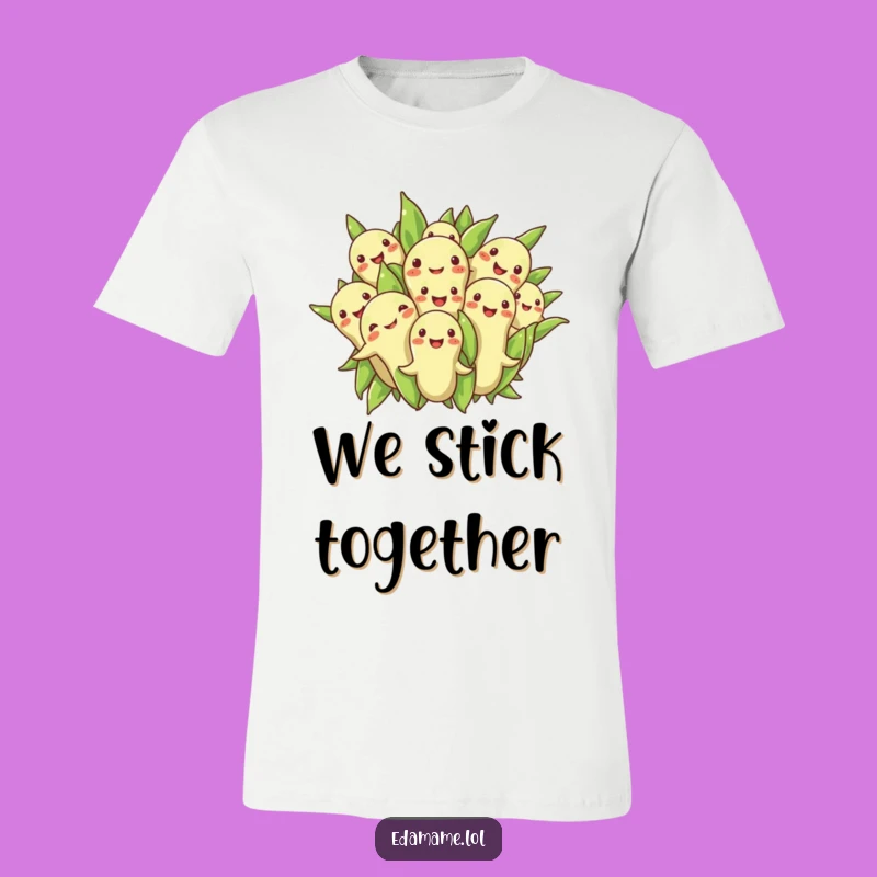 Funny Edamame Huddle T-Shirt: Wear This Cheerful Bean Group!
