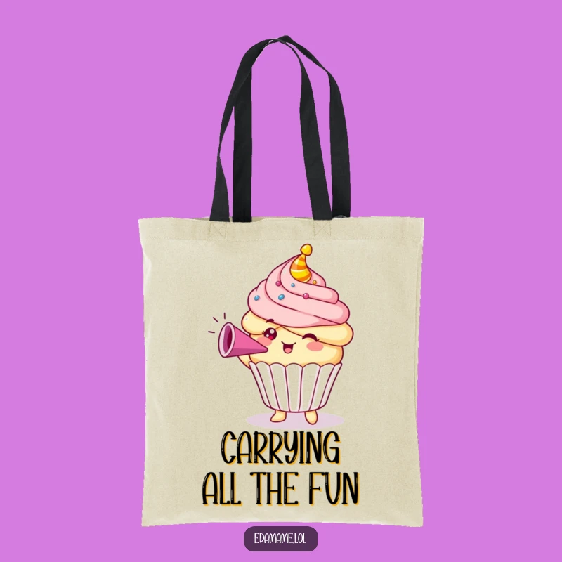Funny Cupcake Party Horn Tote Bag: Your Stylish, Hilarious Carry-All for Fun