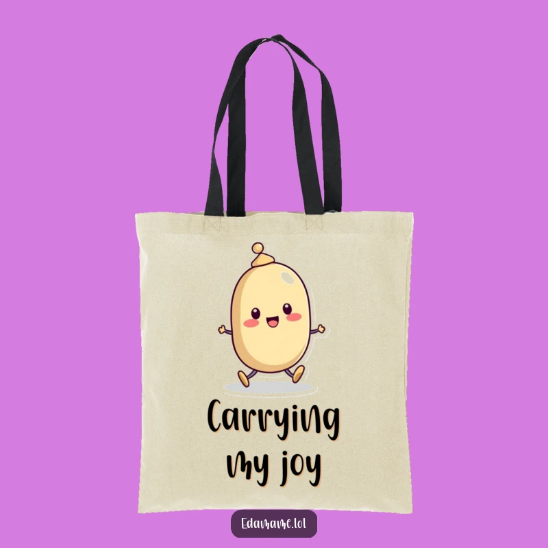 Funny Bean Character Hat Tote Bag: Carry Your Cheer!