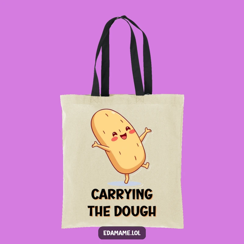 Funny Baguette Cartwheel Tote Bag: Carry Your Dough-lightful Fun, Essential Funny Gift!