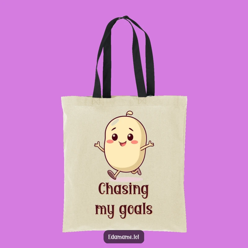 Funny Determined Bean Running Tote Bag: Practical Motivation, Ideal Gift