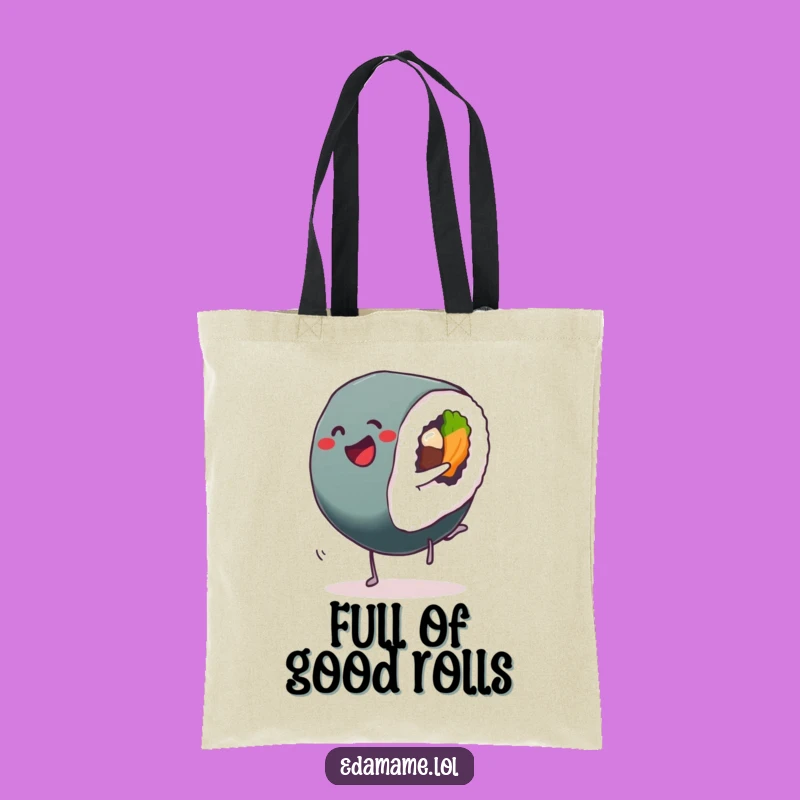 Funny Sushi Cartwheel Roll Tote Bag: Chic and Hilarious Carry-All Gift