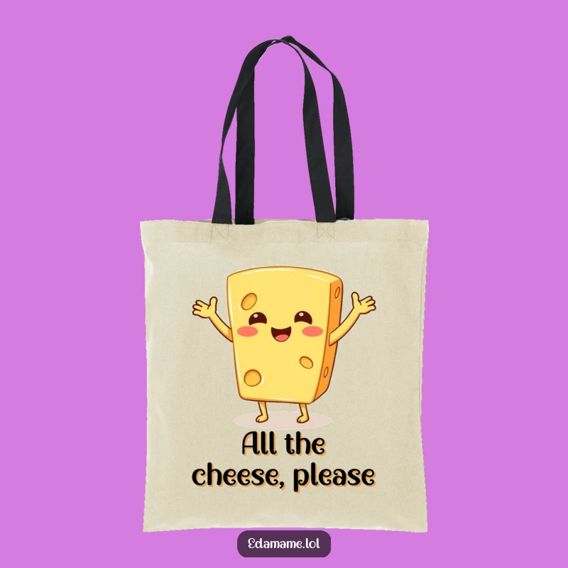 Funny Cheese Jig Tote Bag: Carry Your Laughs in Style
