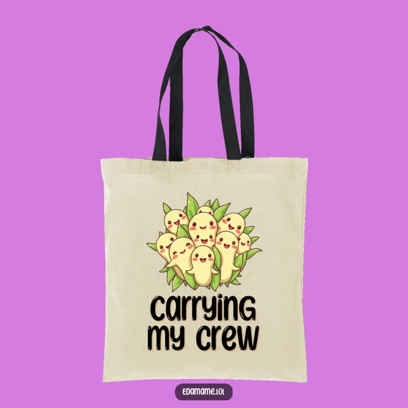 Funny Edamame Huddle Tote Bag: Carry Your Friends With This Group