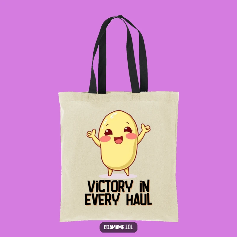 Funny Edamame Victory Dance Tote Bag: Carry Your Triumphs with Style