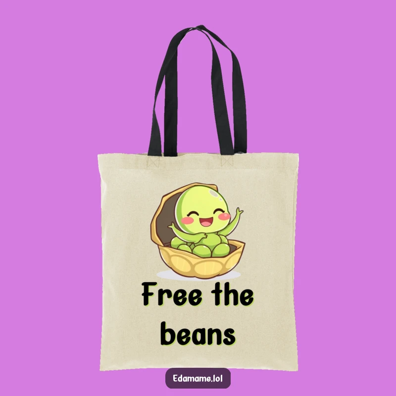 Funny Giggling Edamame Tote Bag - Joyful Pod Escape Carryall for Everyday Fun
