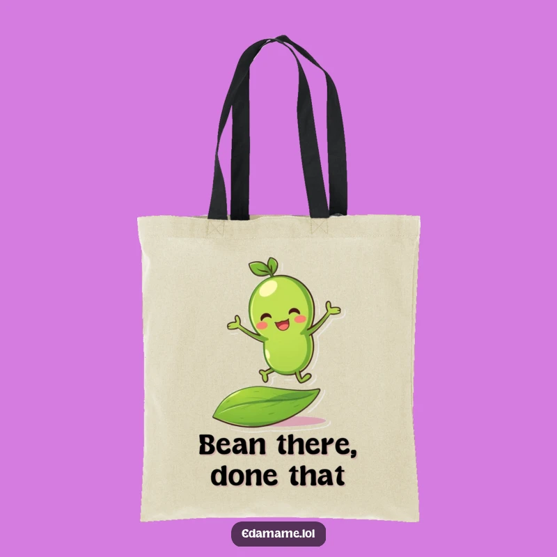 Funny Green Bean Bouncing Tote Bag - Hilarious & Practical Leaf Companion!
