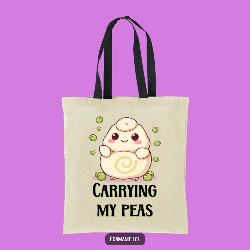 Funny Happy Dumpling Juggling Peas Tote Bag Carry Your Essentials with Skill