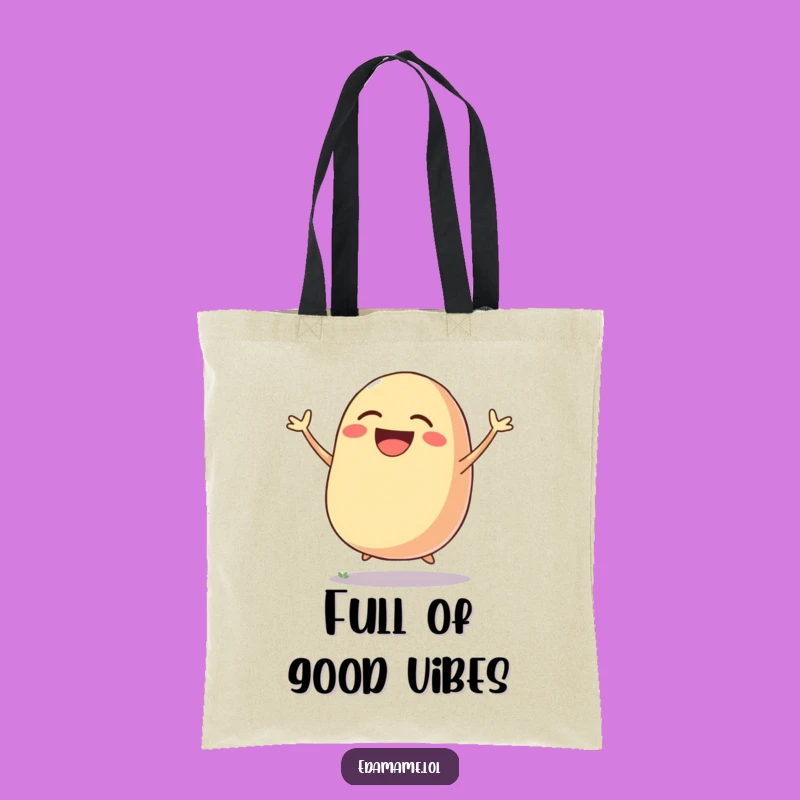 Funny Laughing Bean Pod Tote Bag: Practical Veggie Joy, Ideal Gift