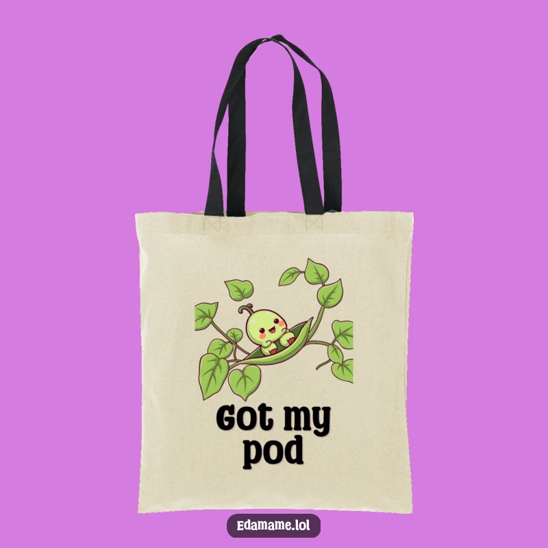 Funny Pea Pod Vine Slide Tote Bag - Chic & Hilarious Green Carryall for Everyday Fun