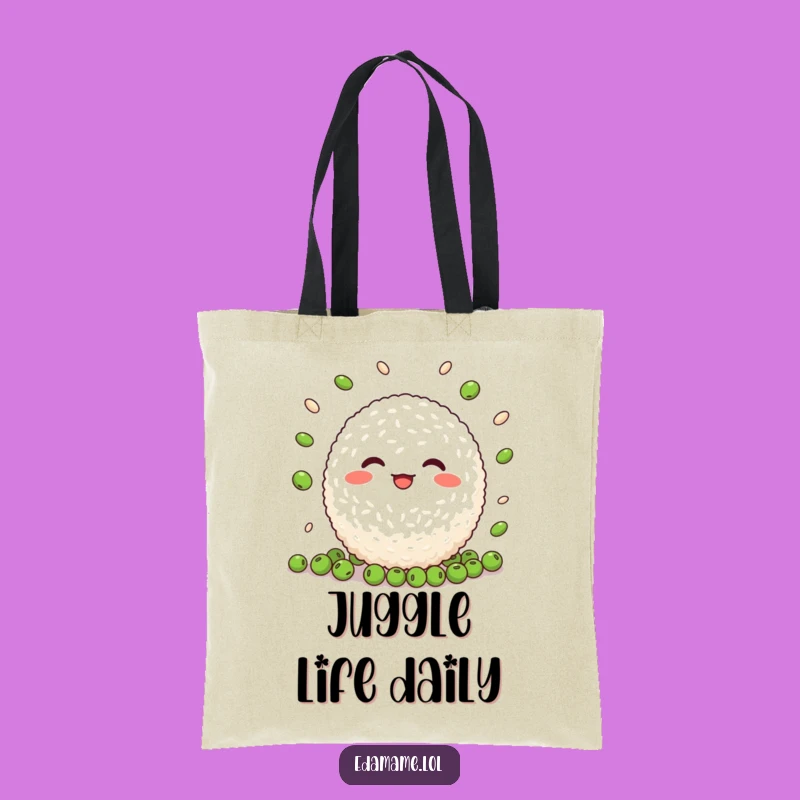 Funny Juggling Rice Ball Tote Bag: Carry Your Essentials with Cheer