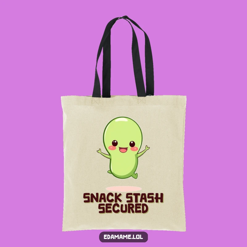 Funny Happy Edamame Tote Bag: Carry Your Snacks and Smiles